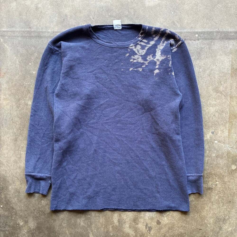 Vintage 1990’s Thermal Long Sleeve Blue Bleach Wash